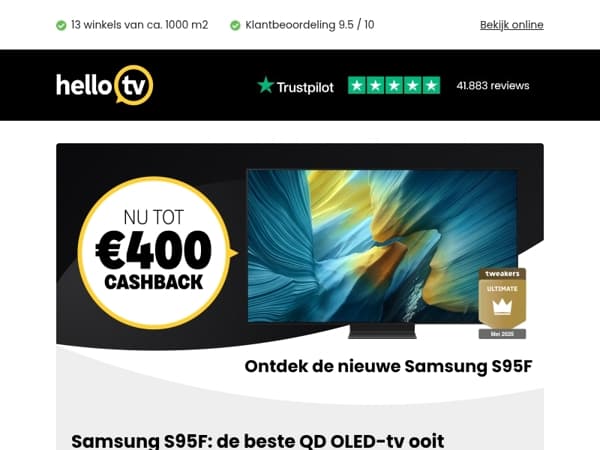 Maak kennis met de nieuwe Samsung S95F QD OLED-tv