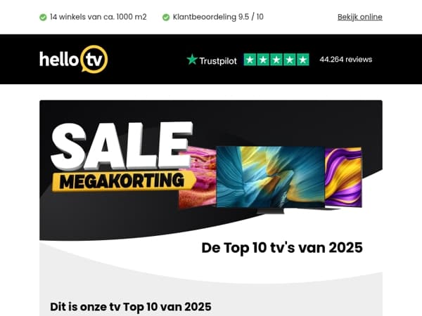 Dit is onze tv Top 10 van 2025