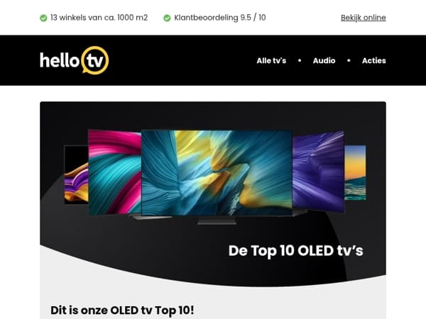 Dit is onze Top 10 OLED tv's