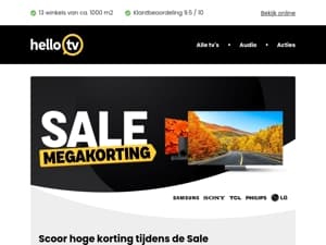 Het is Sale bij HelloTV!
