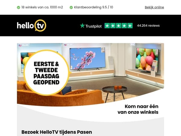 Bezoek HelloTV tijdens Pasen