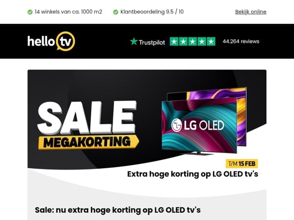 Sale: nu extra hoge korting op LG OLED tv's