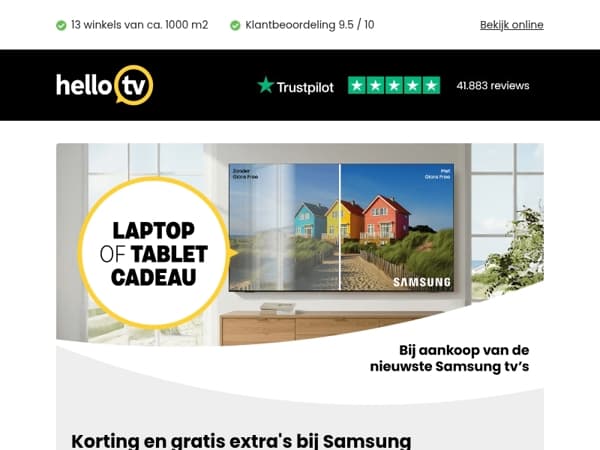 Korting én cadeaus bij Samsung