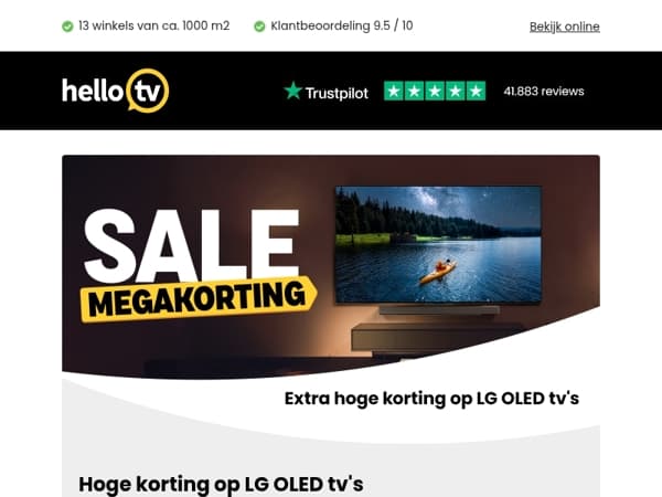Het is LG OLED Sale bij HelloTV!
