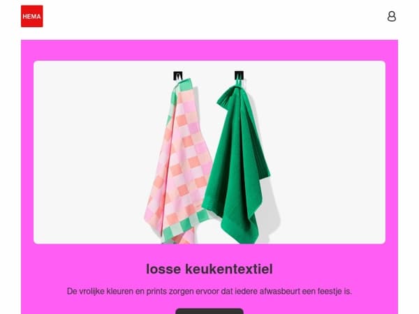 alleen dit weekend: 40% korting op losse keukentextiel