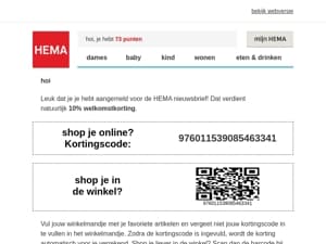 10% korting voor jou