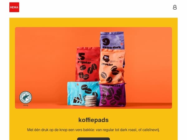 tijd voor weekend: 2 voor 8.99 op koffiepads