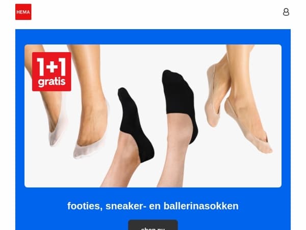 1+1 gratis op footies, sneaker- en ballerinasokken | tijd voor nieuwe 🧦