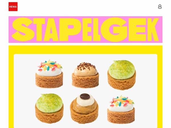 nog een aantal dagen: 6 voor 8.50, 4 voor 6.- op mini-gebakjes