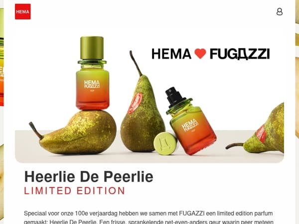 nu verkrijgbaar: Heerlie De Peerlie parfum 🍐