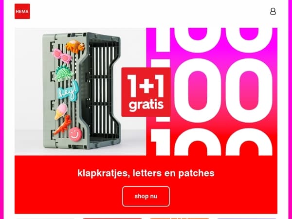 🎉 1+1 gratis op klapkratjes