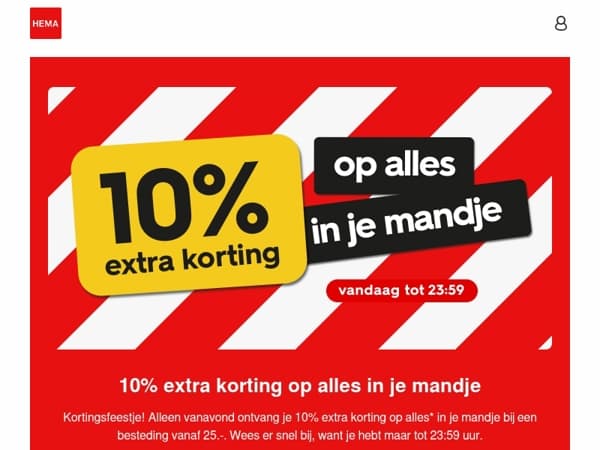 🎁 10% extra korting op alles in je mandje