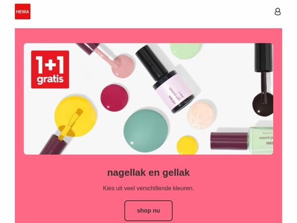 1+1 gratis op nagellak en gellak | kleurrijke nagels