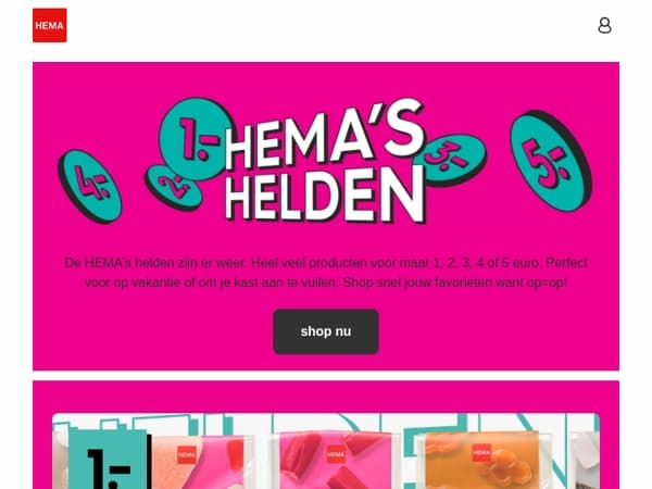 de HEMA's helden zijn er weer: shop nu vanaf 1.-