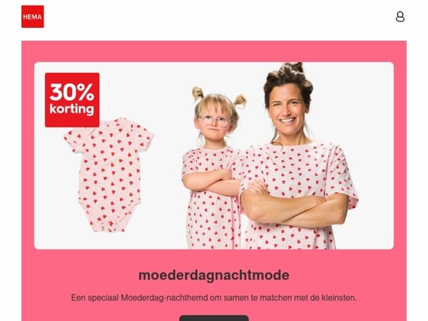 voor de liefste, van de liefste: 30% korting op moederdagnachtmode 🩷
