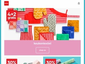 4+2 gratis op keukentextiel | verfris je keuken