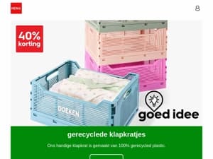 40% korting op gerecyclede klapkratjes | dat ruimt netjes op