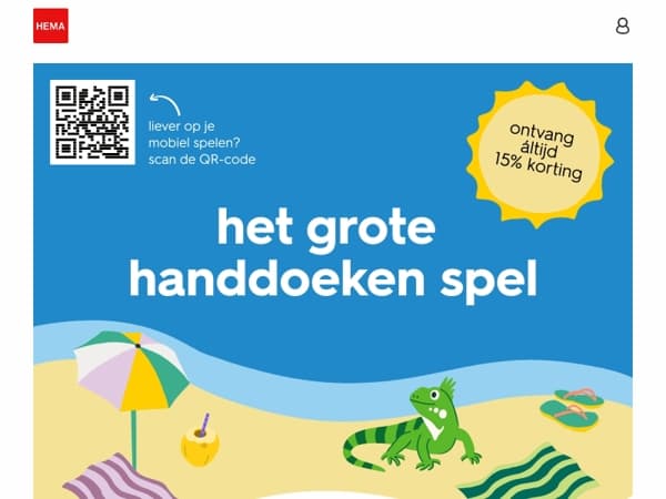 alleen nog deze week: speel het grote handdoeken spel