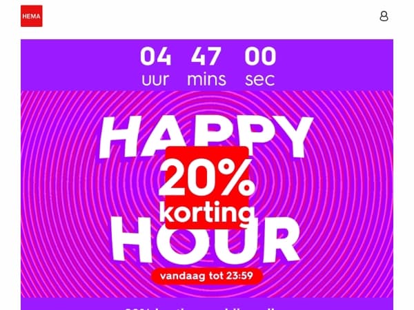 🚨 alleen vanavond: 20% korting op bijna alles | tot 23:59 uur