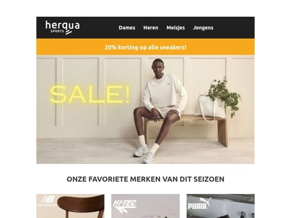 Shop nu jouw favoriete sneakers met 20% korting
