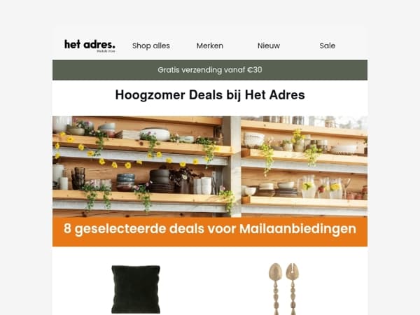 8 zomerse woondeals voor jouw interieur ☀️
