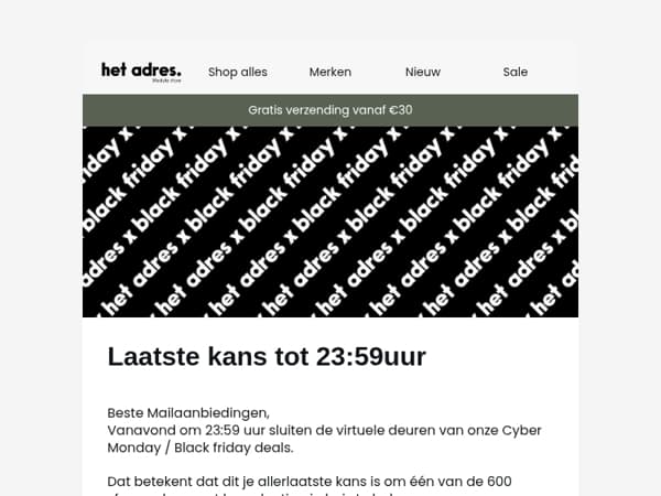 Cyber Monday eindigt vanavond – 600 items in prijs verlaagd!