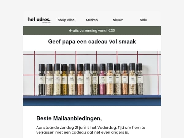 Vaderdagtip: geef hem smaak cadeau