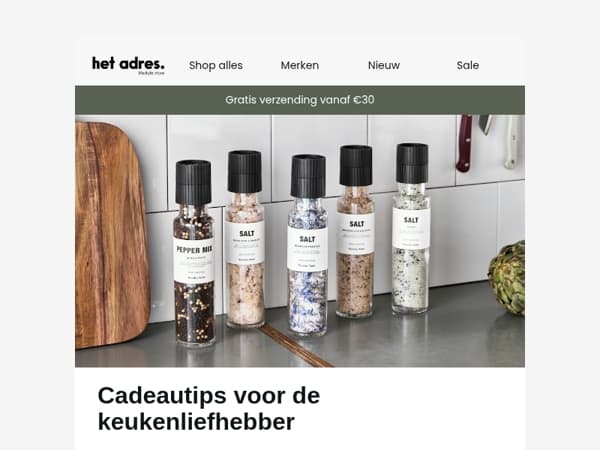 Cadeautips voor de keukenliefhebber