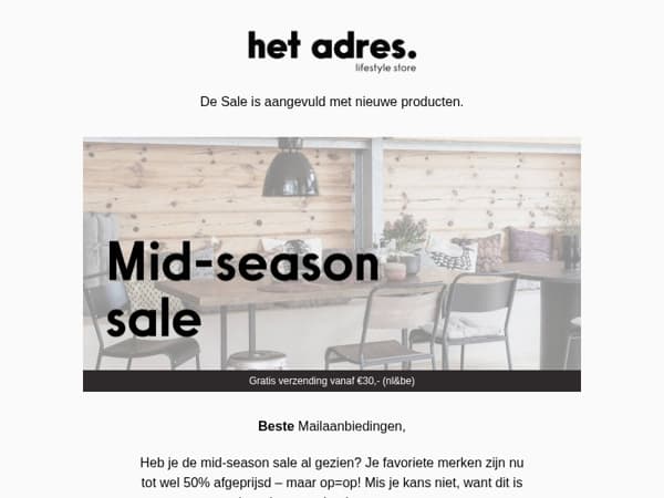 Meer moois toegevoegd aan de sale – tot 50% korting