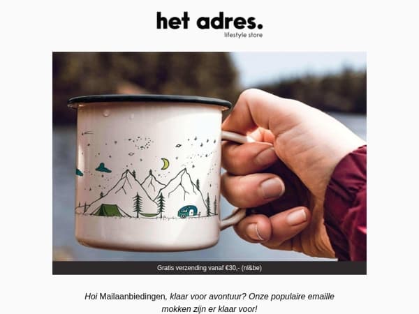 Voor kampeerders & koffieliefhebbers: deze mok wil je mee!