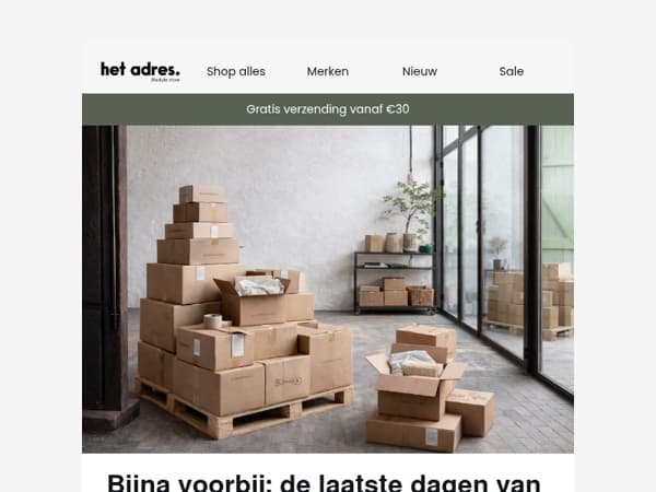 De laatste dagen van onze januari sale