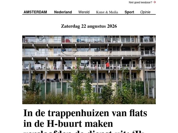 In de trappenhuizen van flats in de H-buurt maken verslaafden de dienst uit | Politie: ‘Lucky’ en vermiste Canadees zijn twee verschillende personen