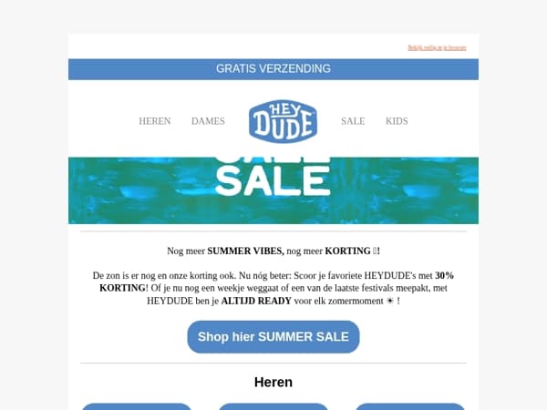 Scoor je HEYDUDE's NU met 30% KORTING 🔥