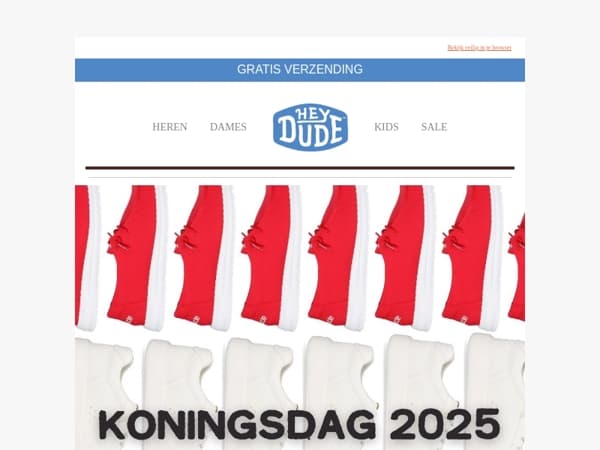 Koningsdag vier je met HEYDUDE 👑