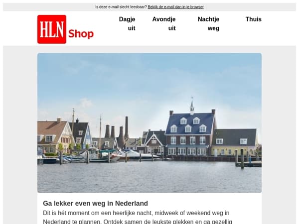 Boek een voordelig nachtje weg in Nederland