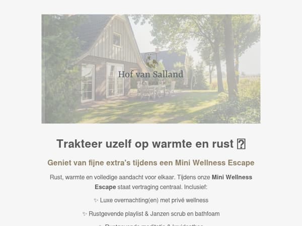 Mini Wellness Escape: trakteer uzelf op heerlijke extra's!
