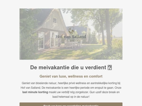 Verwen uzelf met een luxe meivakantie 🍃