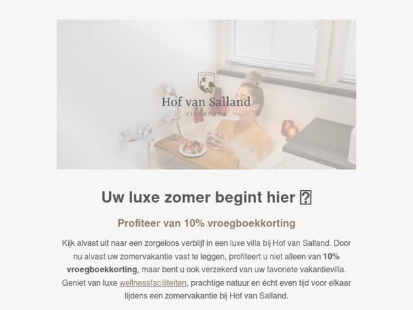 Vroegboekvoordeel: plan uw luxe zomervakantie 🏖️