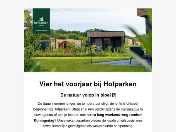 Vier het voorjaar tijdens jouw verblijf bij Hofparken! 🌸