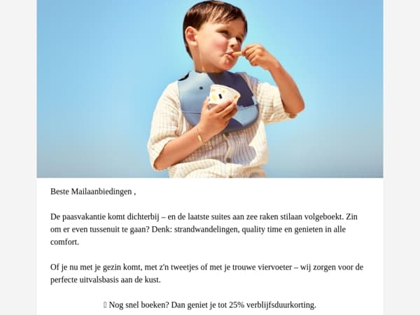 Bijna volzet! Pak je paasuitje aan zee nog mee 🐣