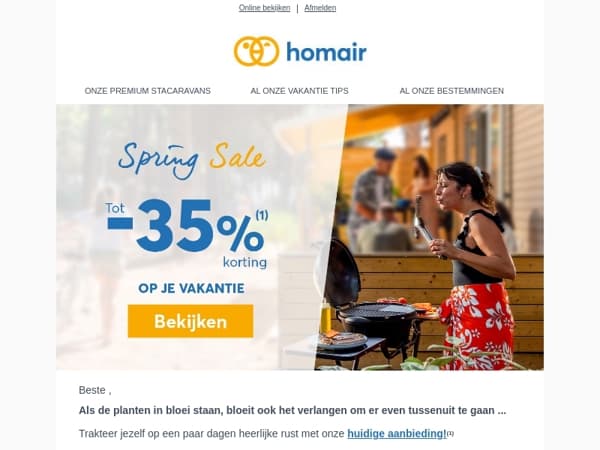 ☀️ Spring Sale : tot 35% korting op je vakantie