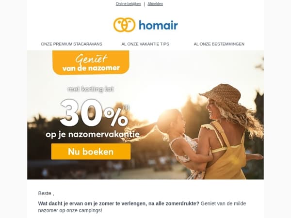 ☀️ Vakantie in september: tot 30% korting