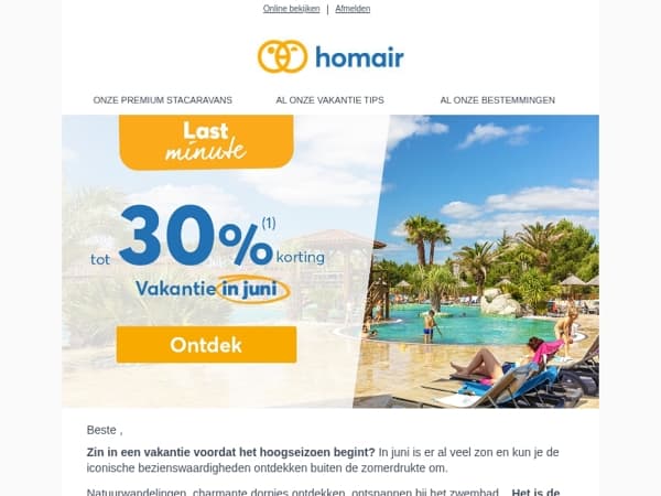 ☀️ Profiteer van de last minute vakantie in juni!
