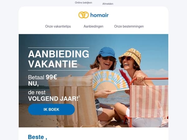 📢 Topdeal voor je zomervakantie van 2027!