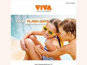 Kickstart the year with our VIVA FLASH DAYS! Up to 35% off