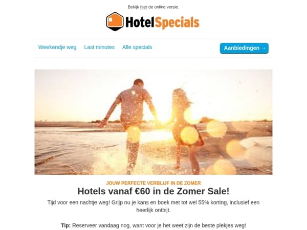 Hotels vanaf €60 in de Zomer Sale