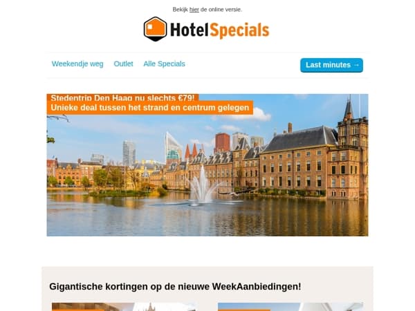 Stedentrip Den Haag nu voor maar €79!