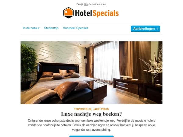 Luxe hoteldeals al vanaf €70