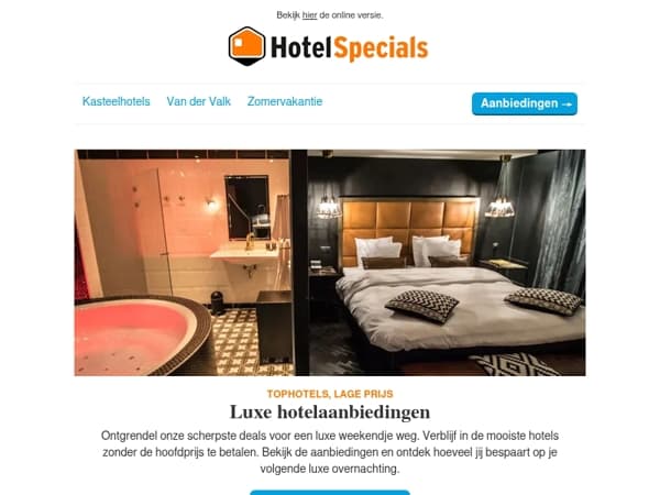 Luxe hotels, lage prijzen ✨