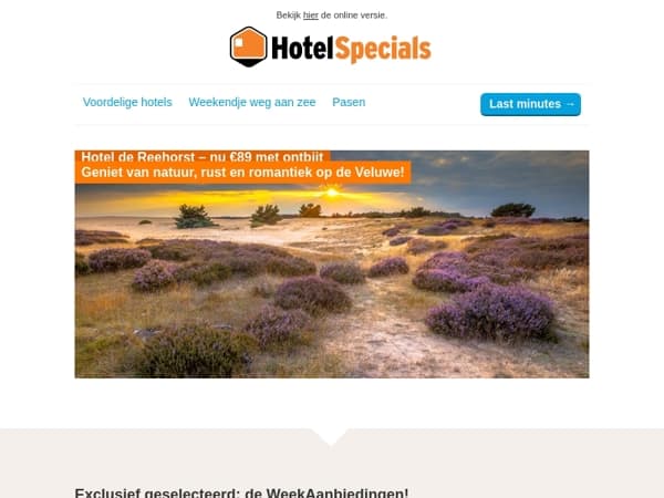 Hotel de Reehorst – nu met ontbijt voor €89